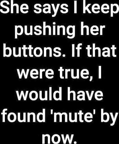 SHEET ER B G pushing her buttons If that WEICRIT would have found mute by o A