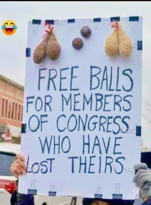 FREE BALLS FOR MEMBERS OF CONGRESS WHO HAVE LOST THEIRS