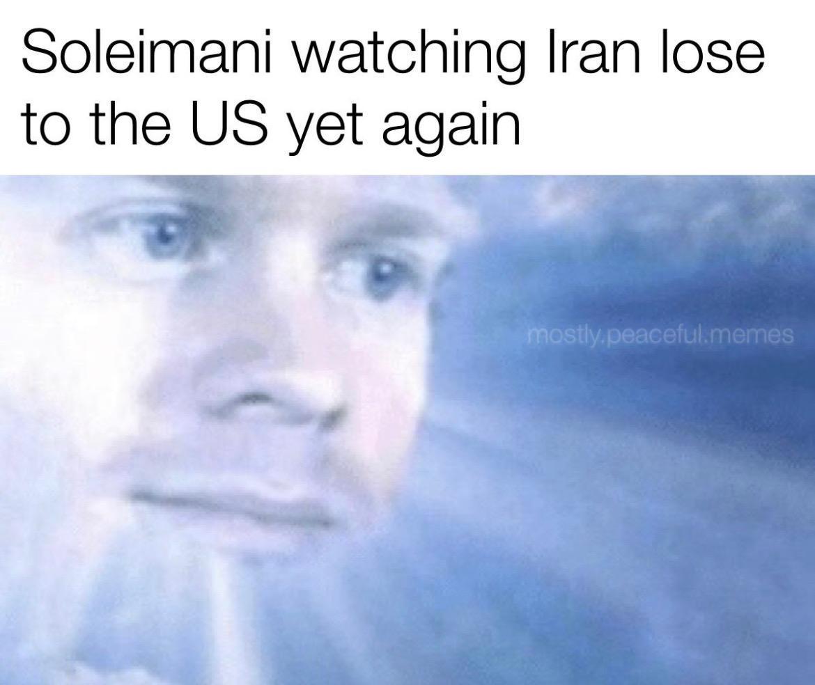 Soleimani watching Iran lose to the US yet again