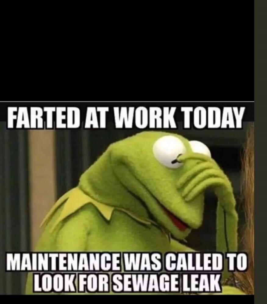 FARTED AT WORK TODAY MAINTENANCE WAS CALLED TO LOOK FOR SEWAGE LEAK