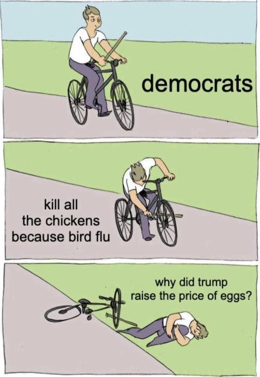 2 7 democrats L killal the chickens because bird flu e why did trump raise the price of eggs