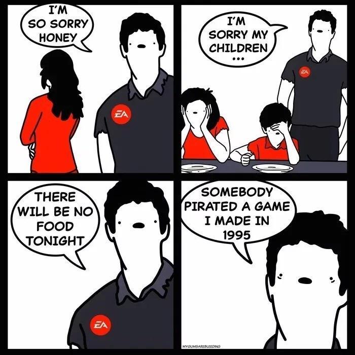 SO SORRY IM HONEY SORRY MY CHILDREN PIRATED A GAME I MADE IN I 1995