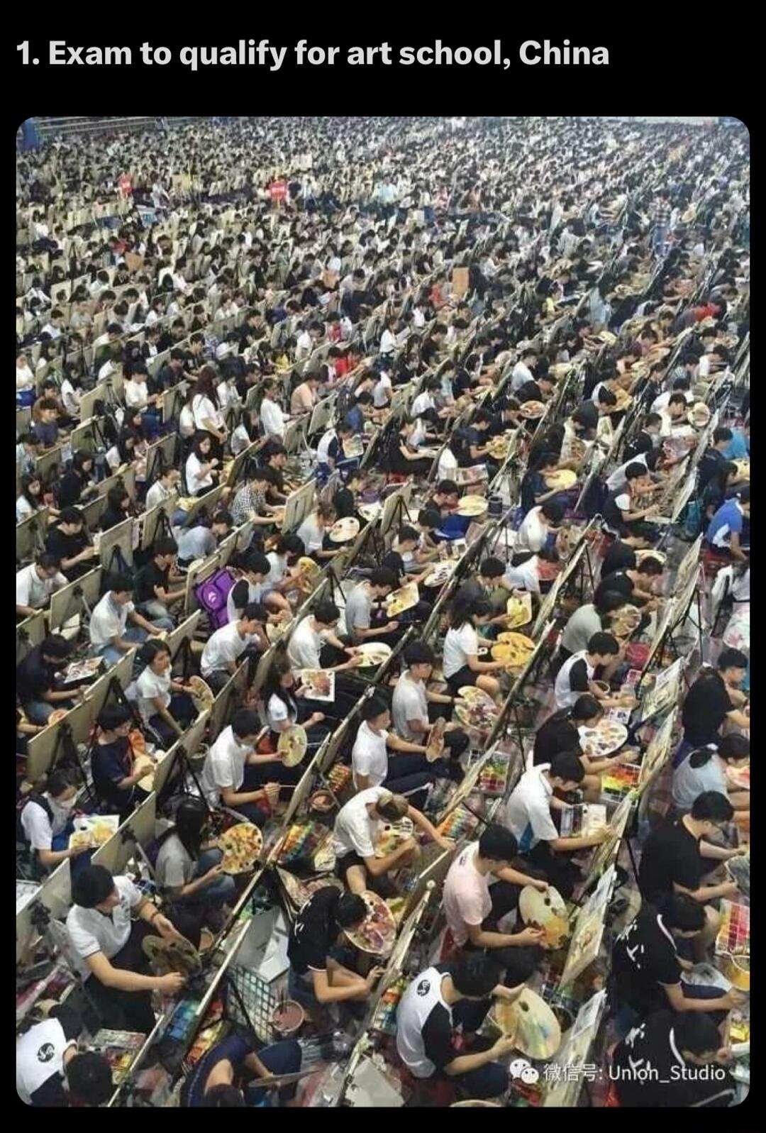 1 Exam to qualify for art school China A