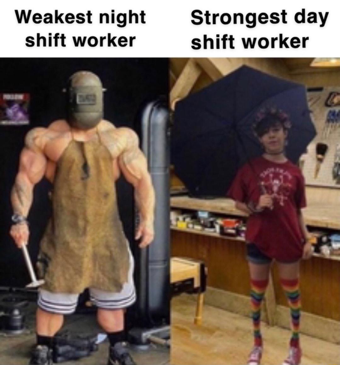 Weakest night Strongest day shift worker shift worker 4 3 Ik