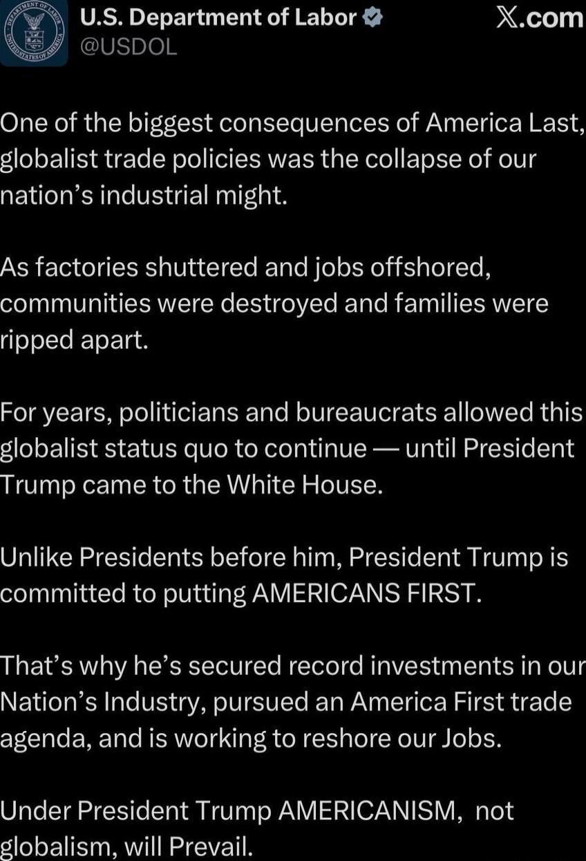 One of the biggest consequences of America Last, globalist trade policies was the collapse of our nation’s industrial might.

As factories shuttered and jobs offshored, communities were destroyed and families were ripped apart.

For years, politicians and bureaucrats allowed this globalist status quo to continue — until President Trump came to the 