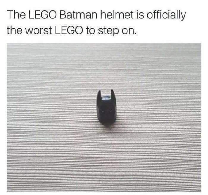 The LEGO Batman helmet is officially the worst LEGO to step on