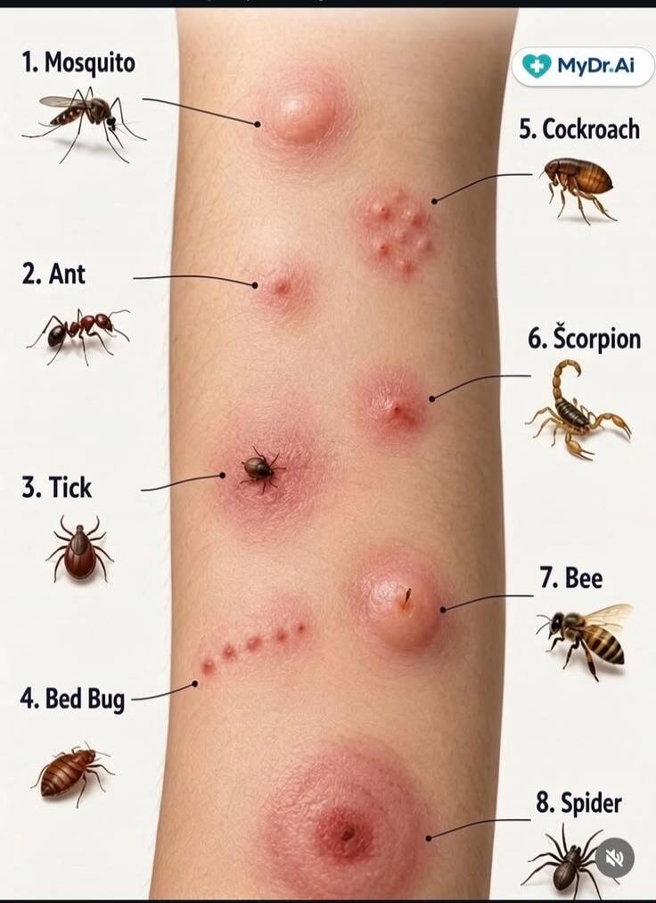 MyDr.Ai 1. Mosquito 2. Ant 3. Tick 4. Bed Bug 5. Cockroach 6. Scorpion 7. Bee 8. Spider