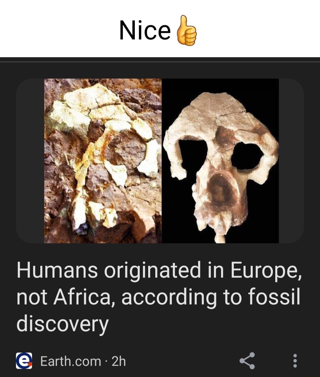 Humans originated in Europe not Africa according to fossil discovery Earthcom 2h