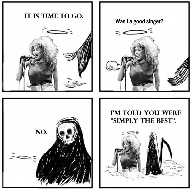 IT IS TIME TO GO Was a good singer M TOLD YOU WERE SIMPLY THE BEST