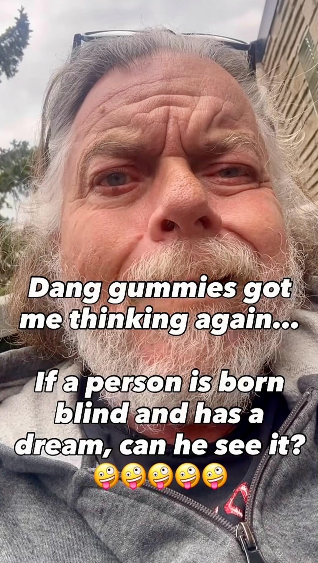 Dang gummies got me thinking again... If a person is born blind and has a dream, can he see it?