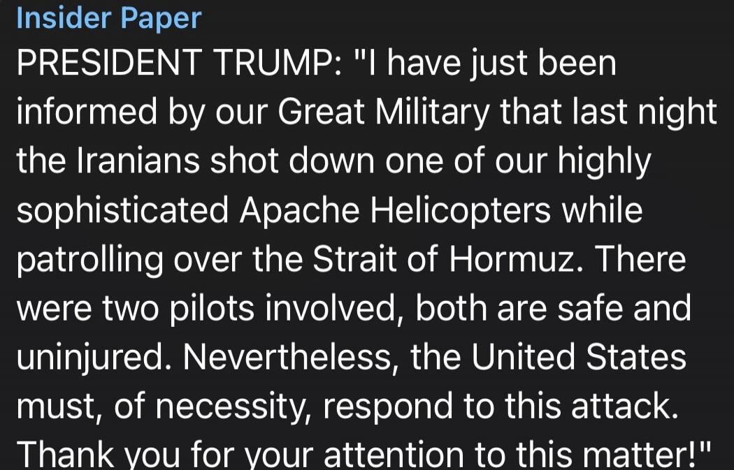 Insider Paper PRESIDENT TRUMP: 