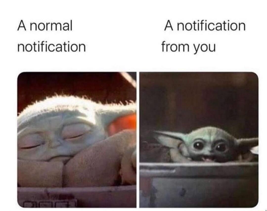 A normal A notification notification from you