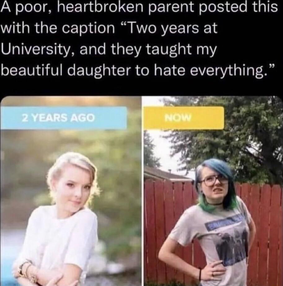 poor heartbroken parent posted this W GRGERCETo foa Bl VO RYETER 1 OLNVEI SR R G SR ETV11 801 beautiful daughter to hate everything