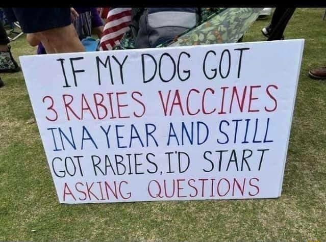 1F LRABIES VACCINES TNAYEAR AND STILL GO RARIES D START ASKING QUESTIONS