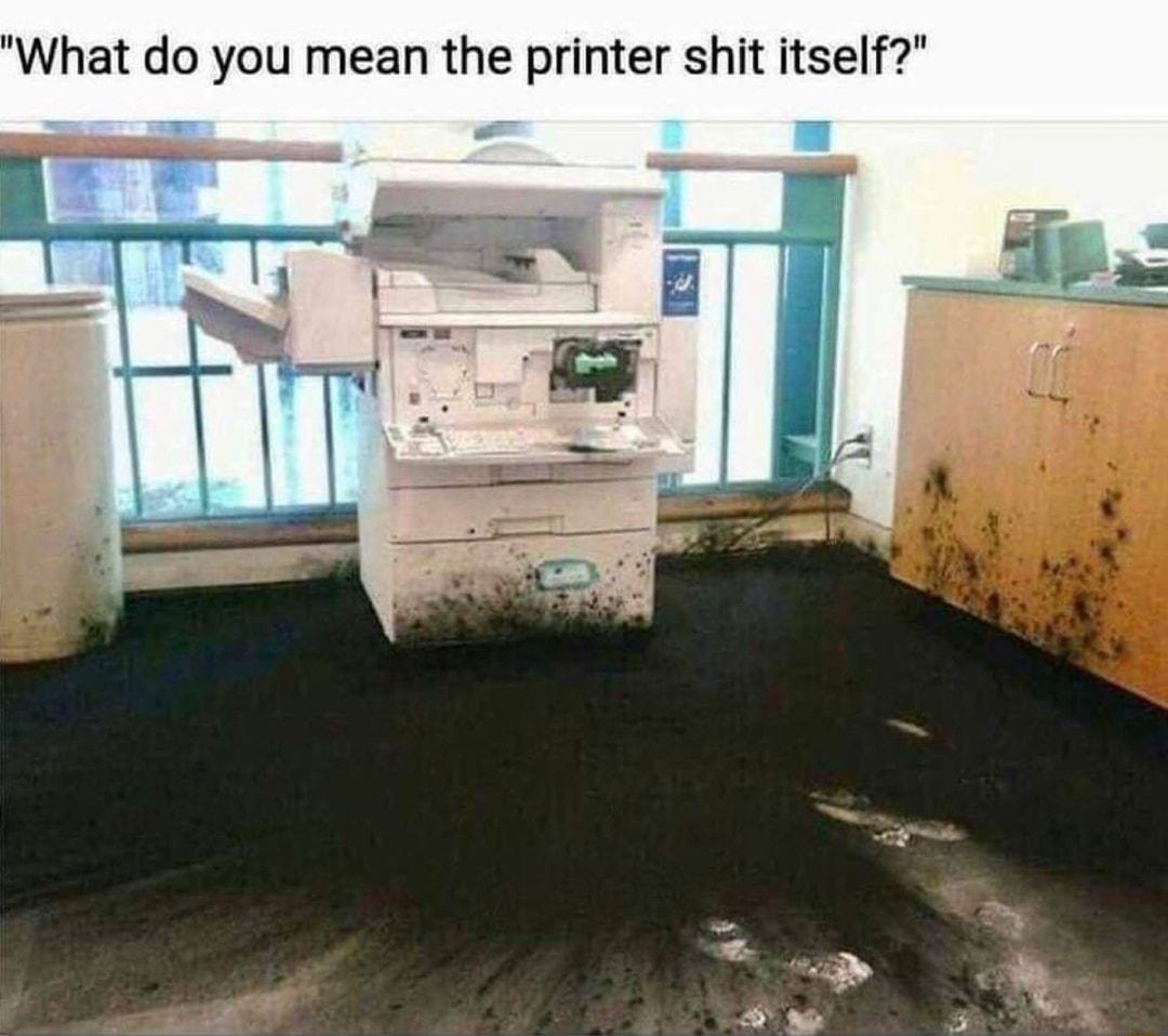 What do you mean the printer shit itself