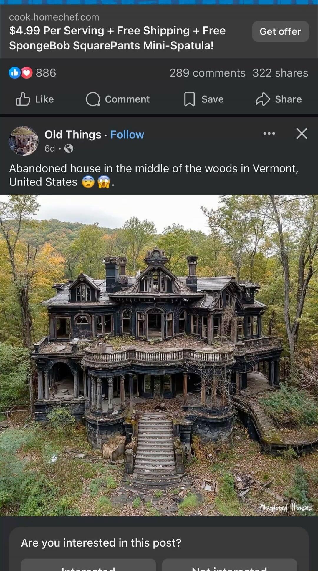 Abandoned house in the middle of the woods in Vermont, United States