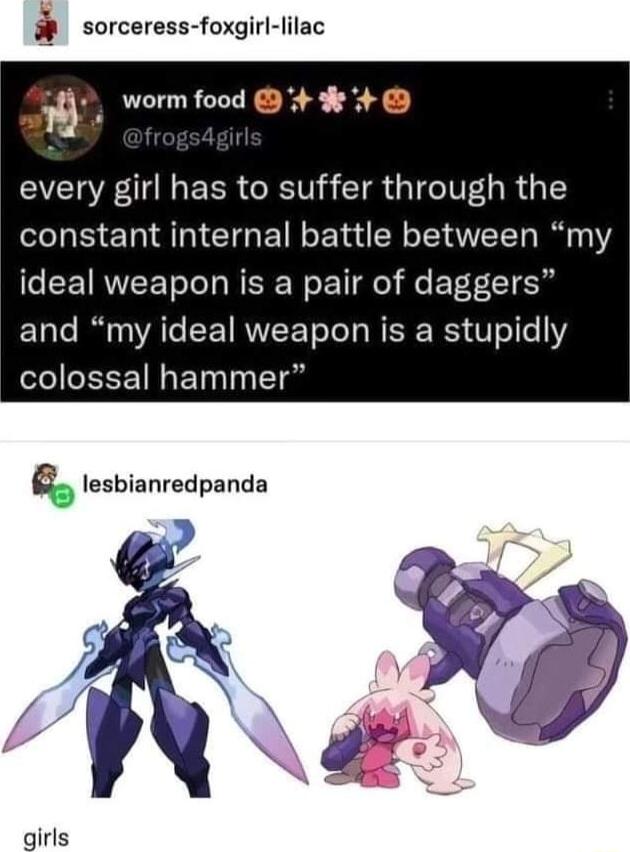 sorceress foxgirl lilac 9 worm food every girl has to suffer through the constant internal battle between my EEIREE T R R N EY o e VAT ELale Bty s AT CETRVEETe T WER RS 1 o e 1Y colossal hammer tesbianredpanda qgirls