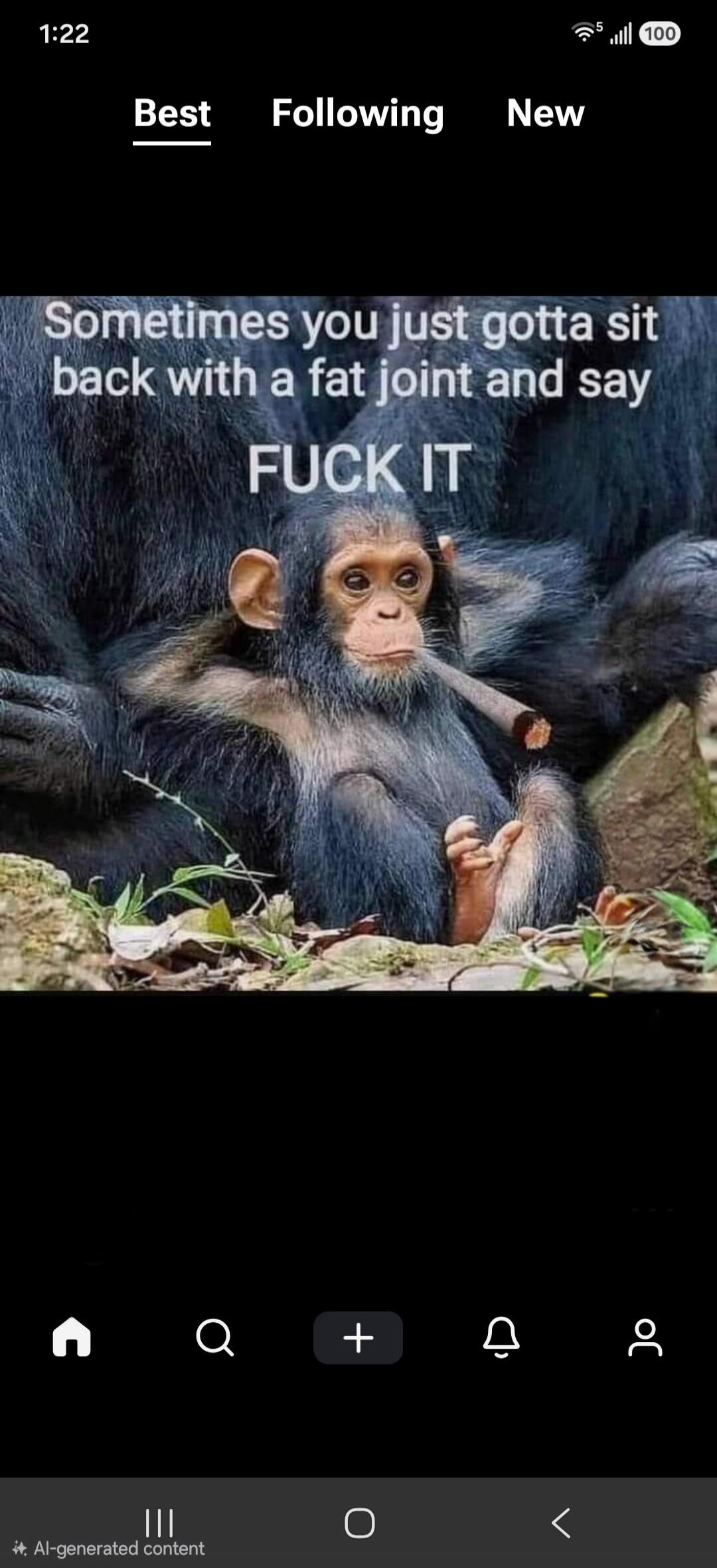 Sometimes you just gotta sit back with a fat joint and say FUCK IT