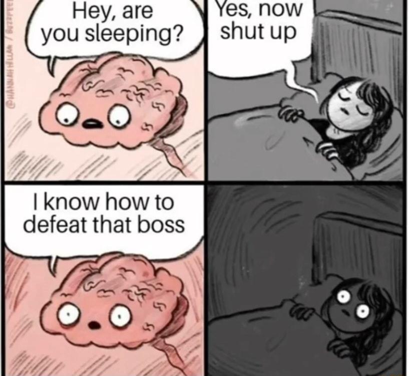 Hey are you sleeping know how to defeat that boss