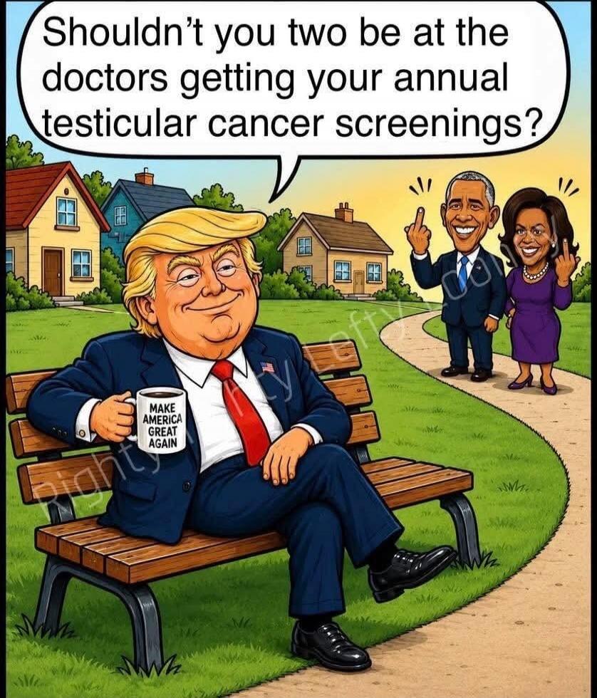 Shouldn't you two be at the doctors getting your annual testicular cancer screenings? MAKE AMERICA GREAT AGAIN