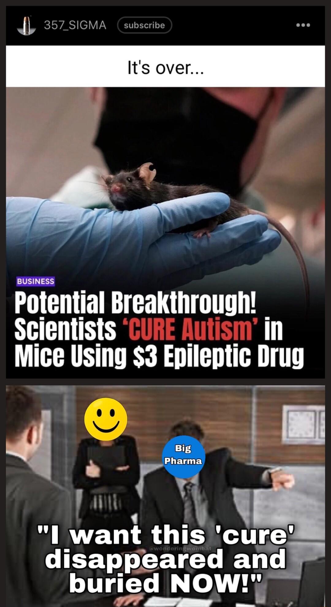 JL 357_SIGMA Its over b i Potential Breakthrough scientists CURE Autism in Mice Using 3 EDIBNIG Drug disappeared and bur d NOW