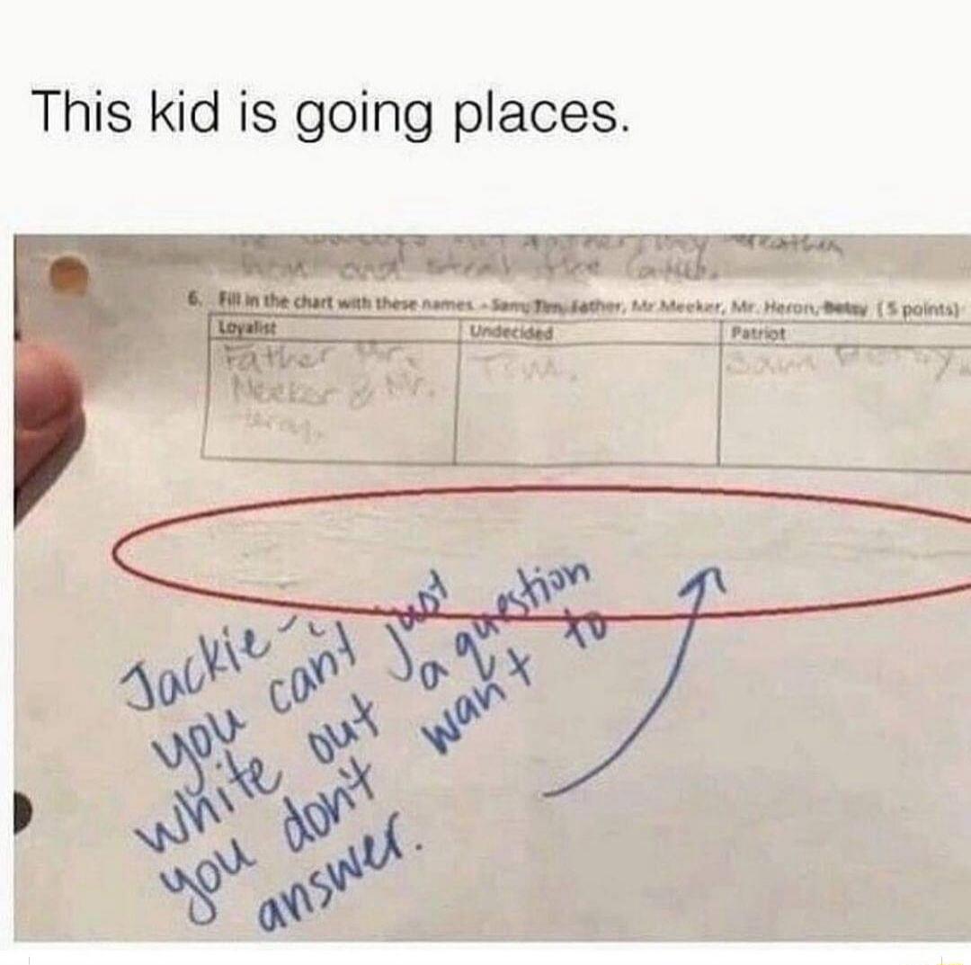 This kid is going places