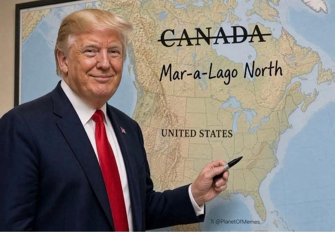 CANADA Mar-a-Lago North UNITED STATES X @PlanetOfMemes