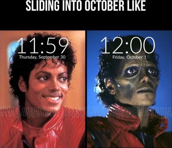 SLIDING INTO OCTOBER LIKE