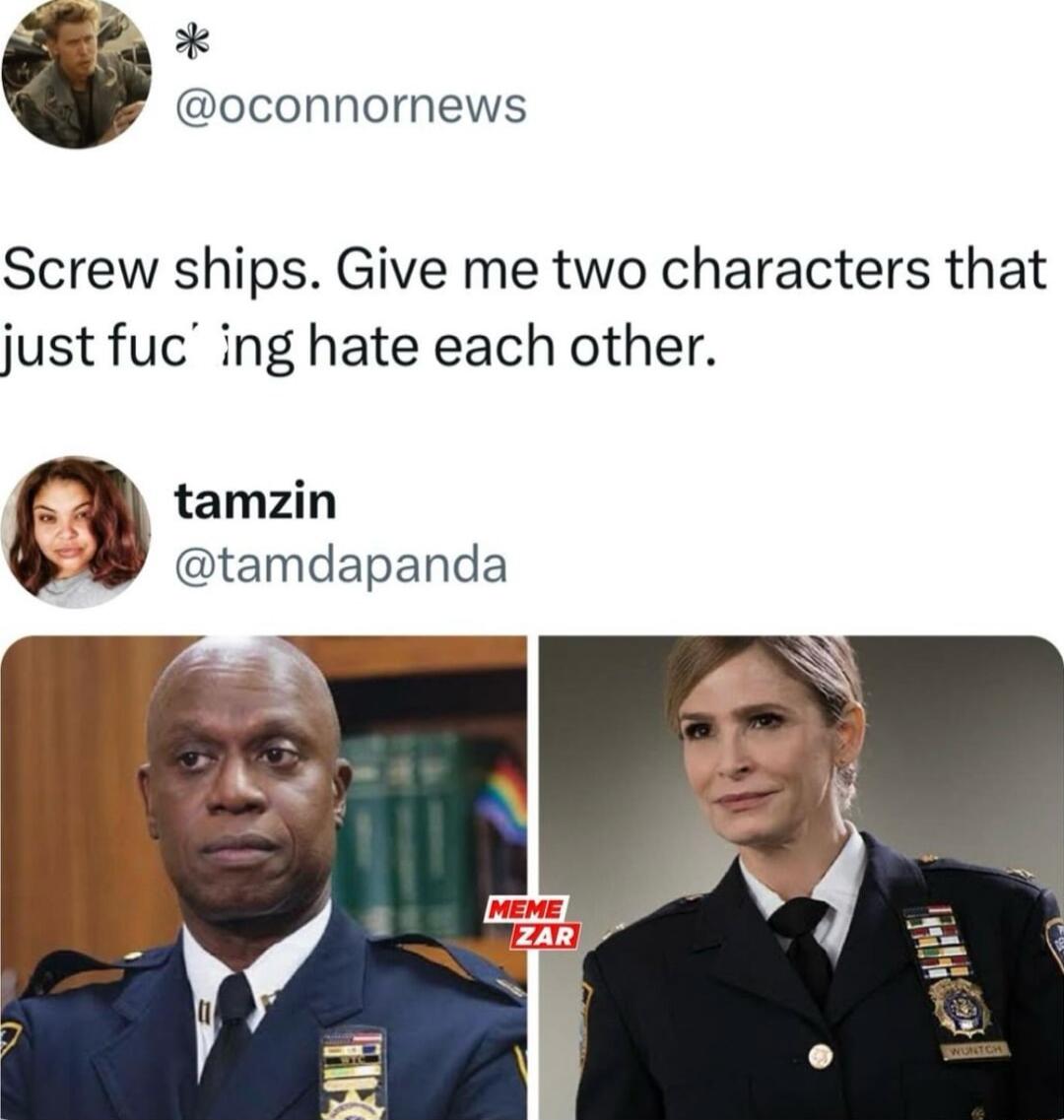 oconnornews Screw ships Give me two characters that just fuc ing hate each other 3 tamzin tamdapanda