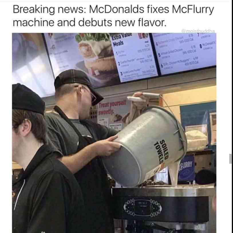 Breaking news McDonalds fixes McFlurry machine and debuts new flavor Ut el T