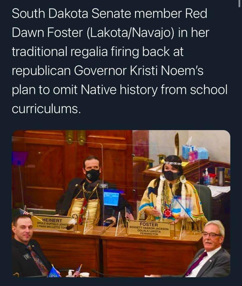 South Dakota Senate member Red BEVW sl Ee Il R1e eV INEVE o RN allg LTl EINCICEIIEERilalalof of e 41 TolUloferTaNCTOVTgnlo l A S NN o110 ES plan to omit Native history from school curriculums