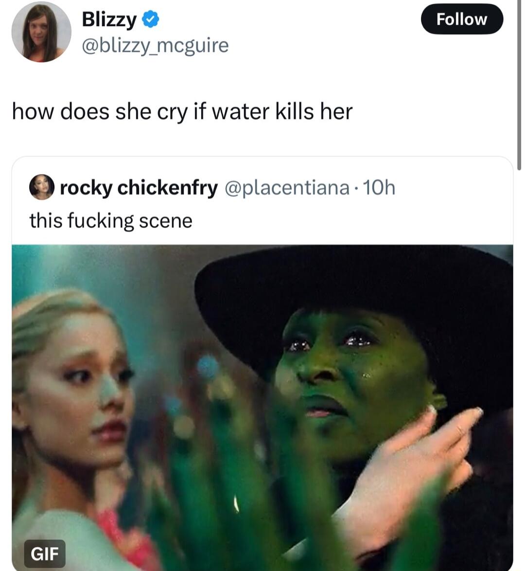 how does she cry if water kills her rocky chickenfry placentiana 10h this fucking scene