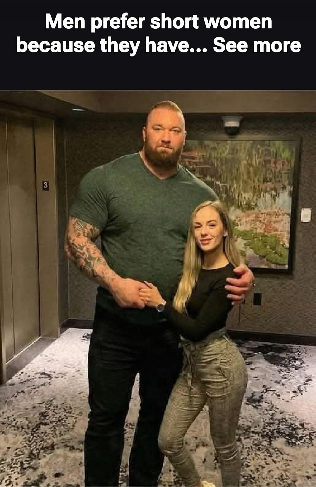 Men prefer short women because they have... See more