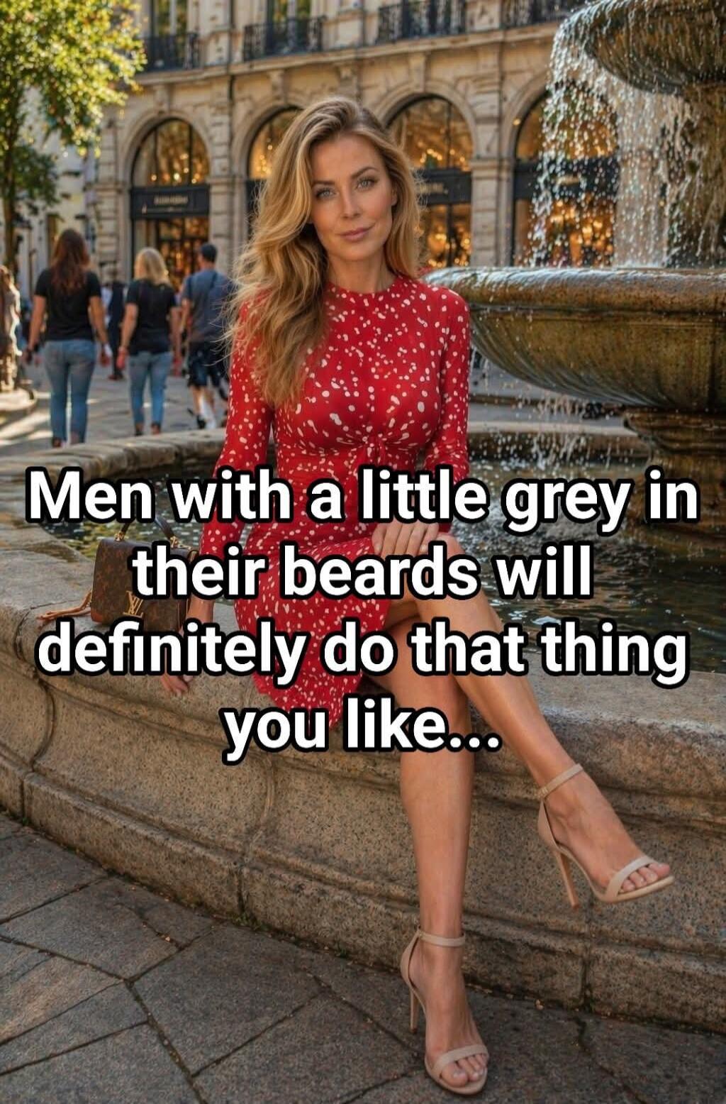 Men with a little grey in their beards will definitely do that thing you like...