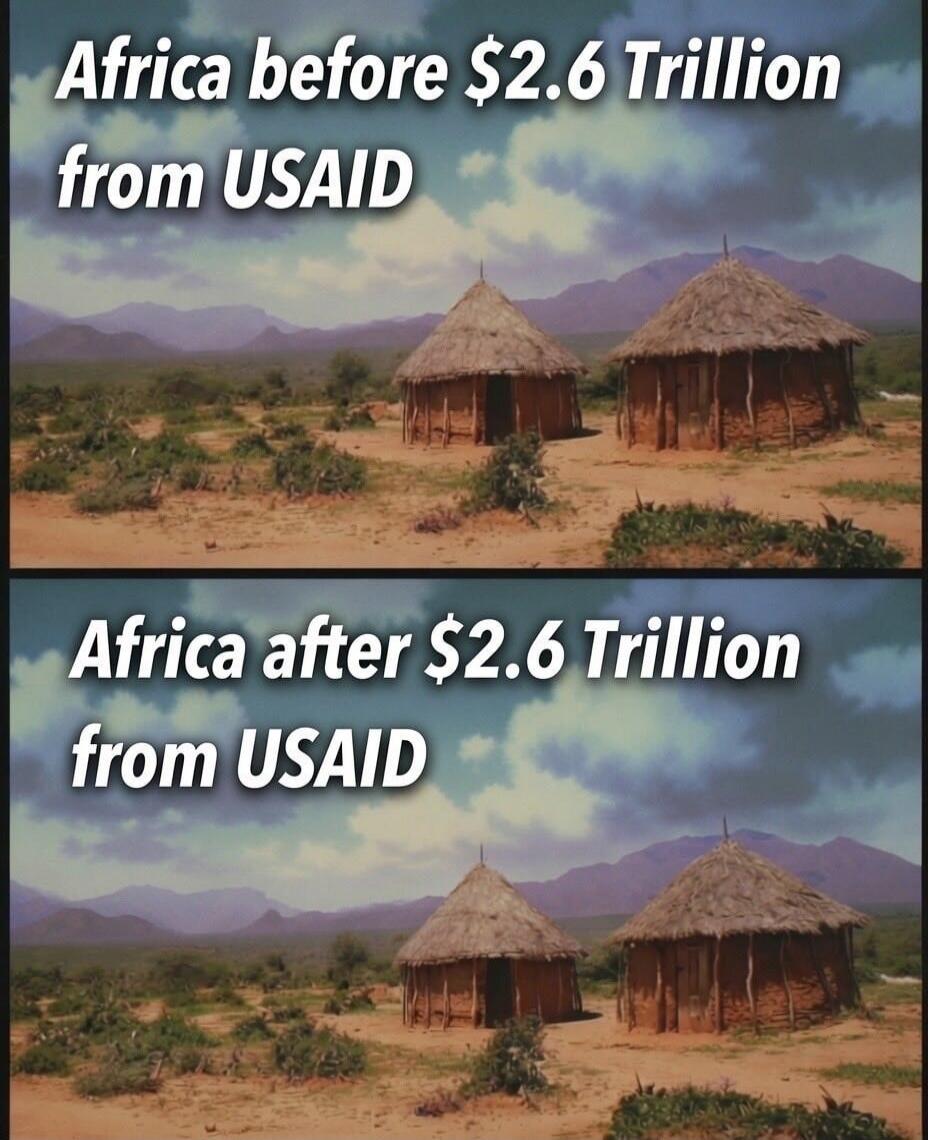 Africa before $2.6 Trillion from USAID Africa after $2.6 Trillion from USAID