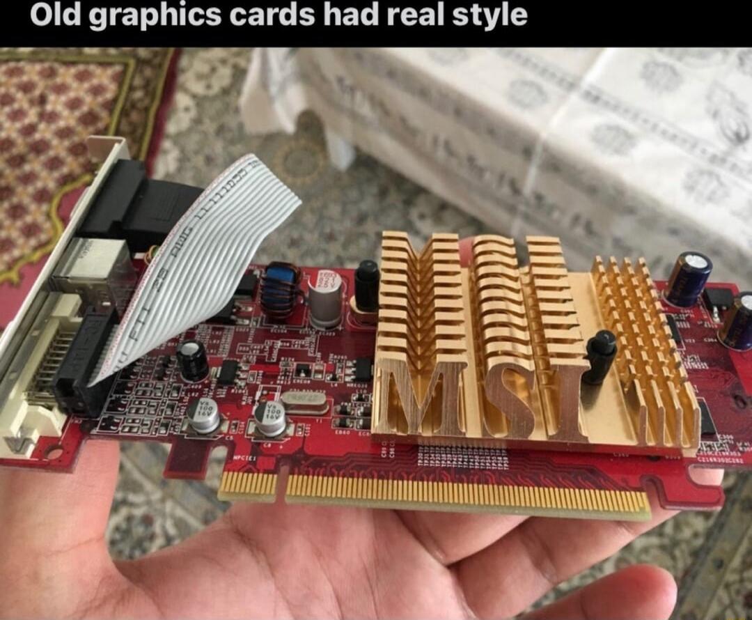 Old graphics cards had real style