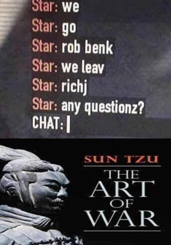 olar we Star go Star rob benk Star we leav Star richj Star any questionz CHAT 7