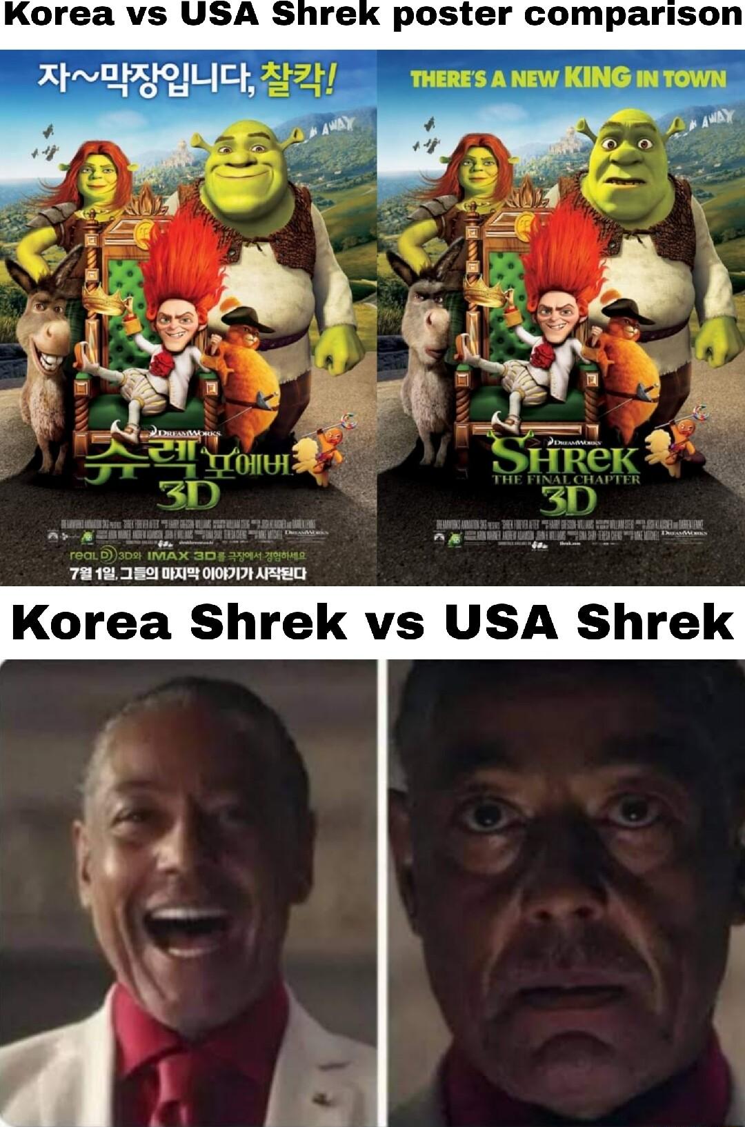Korea vs USA rek poster comparison