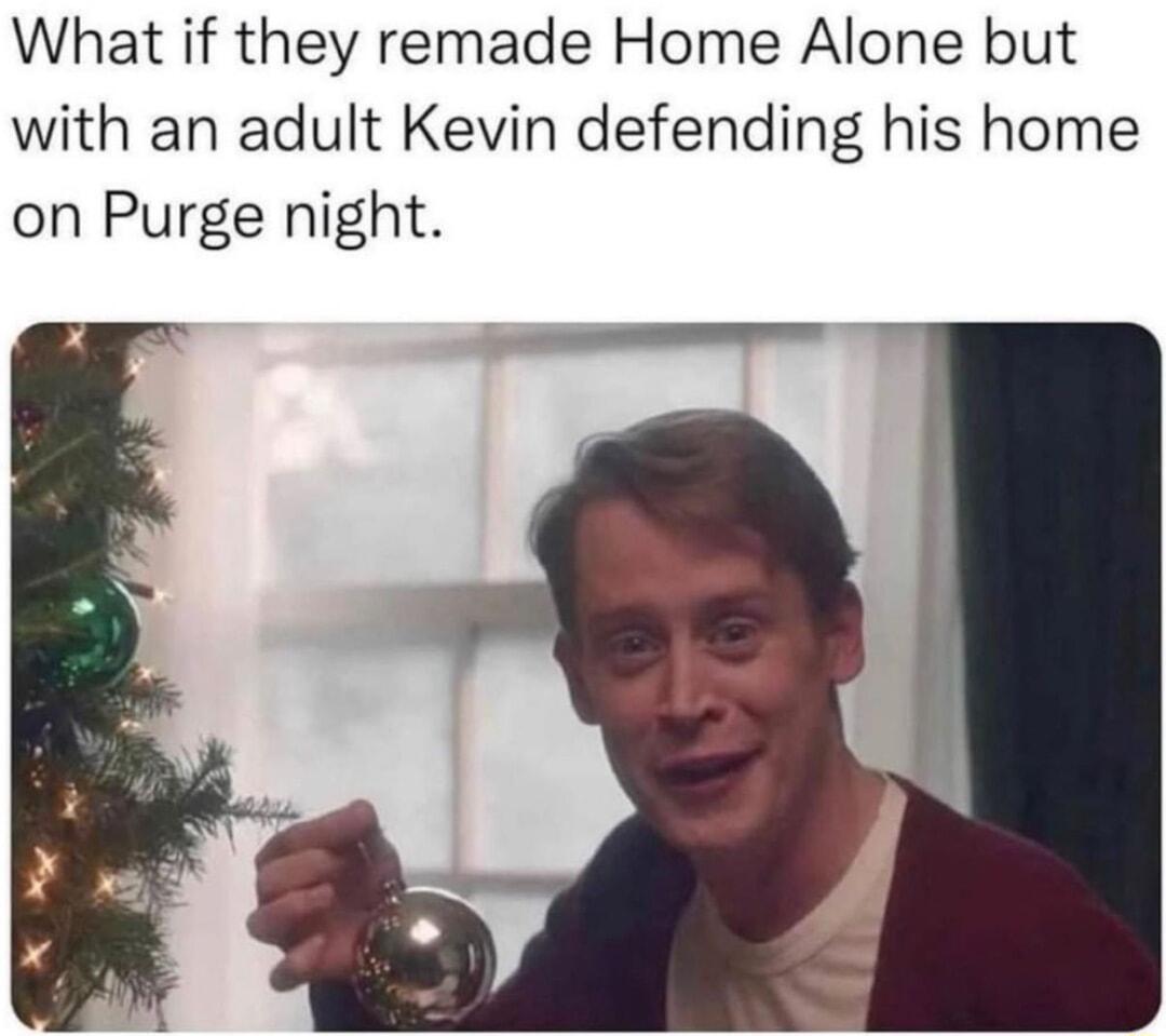 What if they remade Home Alone but with an adult Kevin defending his home on Purge night