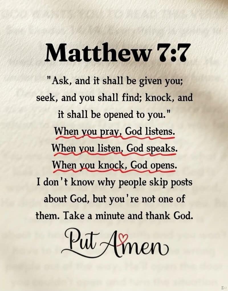 Matthew 7:7. 