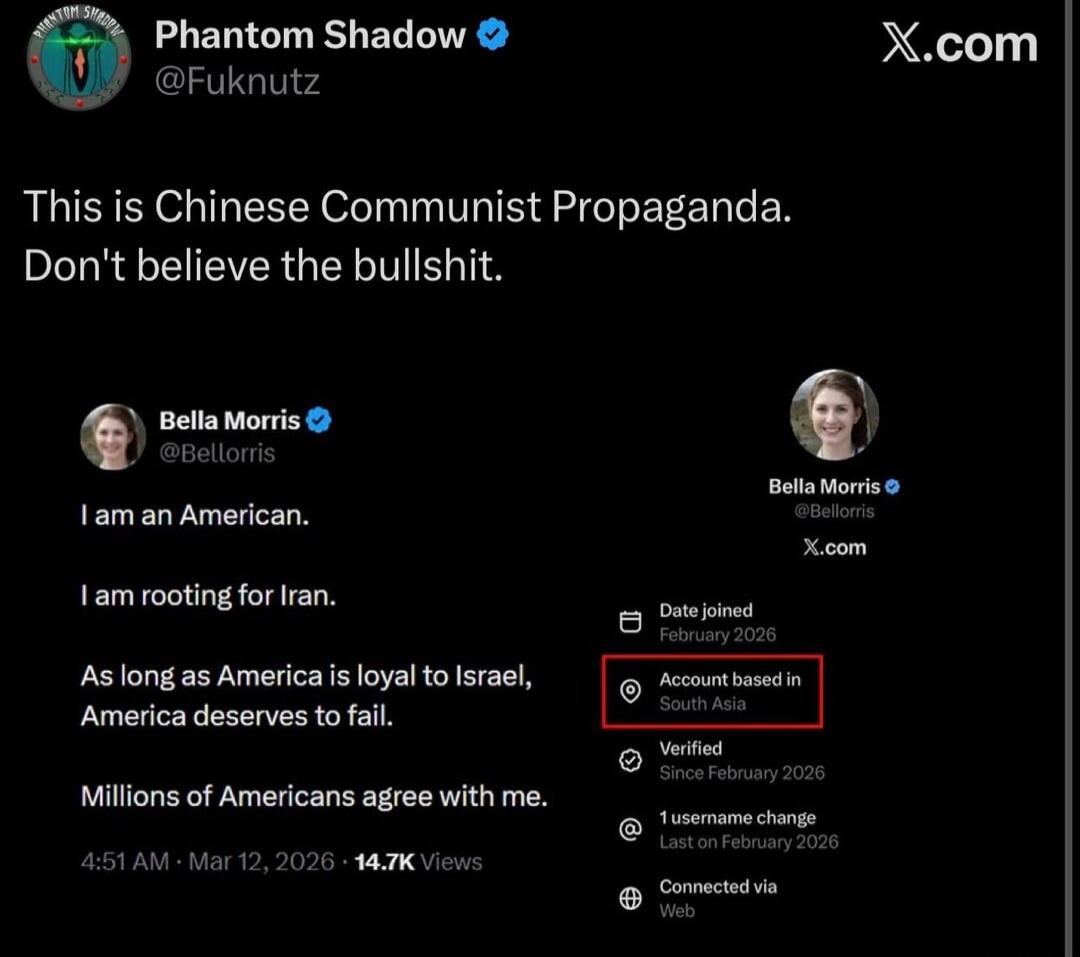 This is Chinese Communist Propaganda. Don't believe the bullshit. I am an American. I am rooting for Iran. As long as America is loyal to Israel, America deserves to fail. Millions of Americans agree with me.