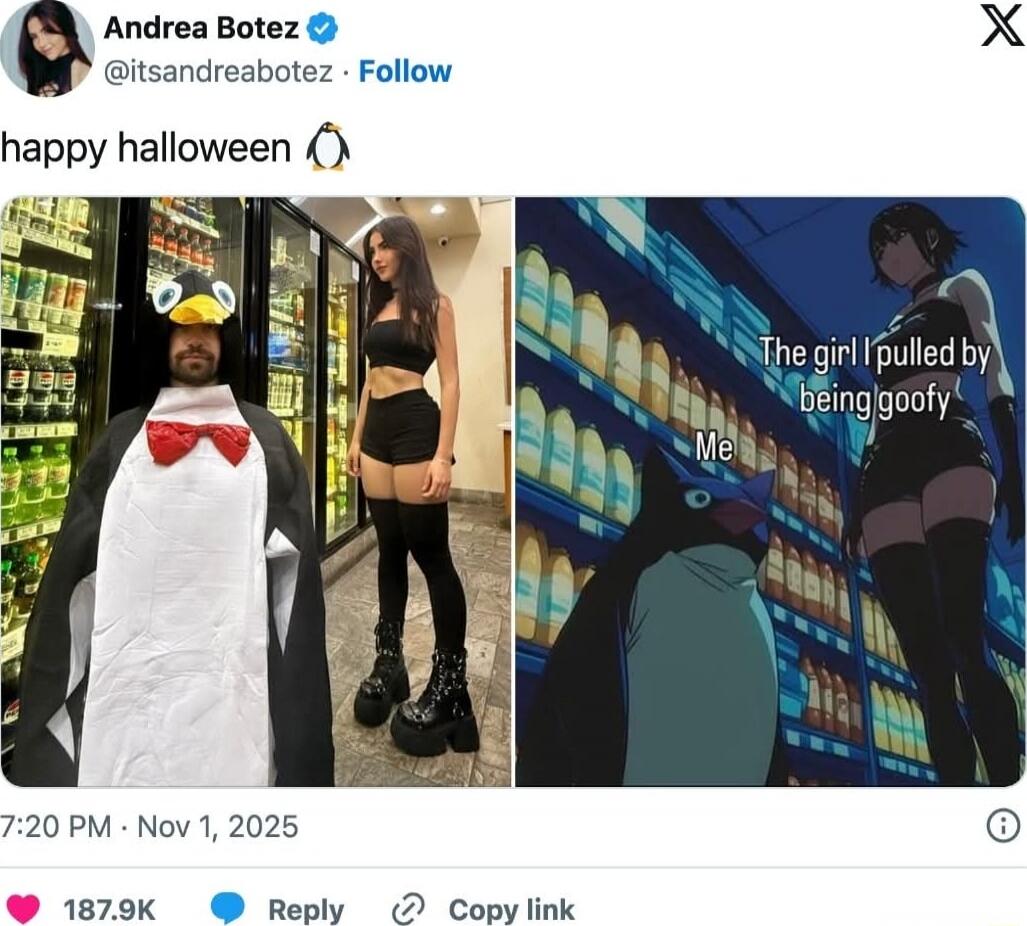 happy halloween
The girl I pulled by being goofy
Me