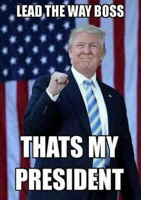 LEAD THE WAY BOSS THATS MY PRESIDENT
