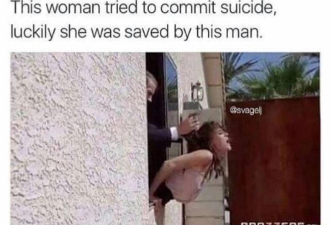 This woman tried to commit suicide, luckily she was saved by this man.