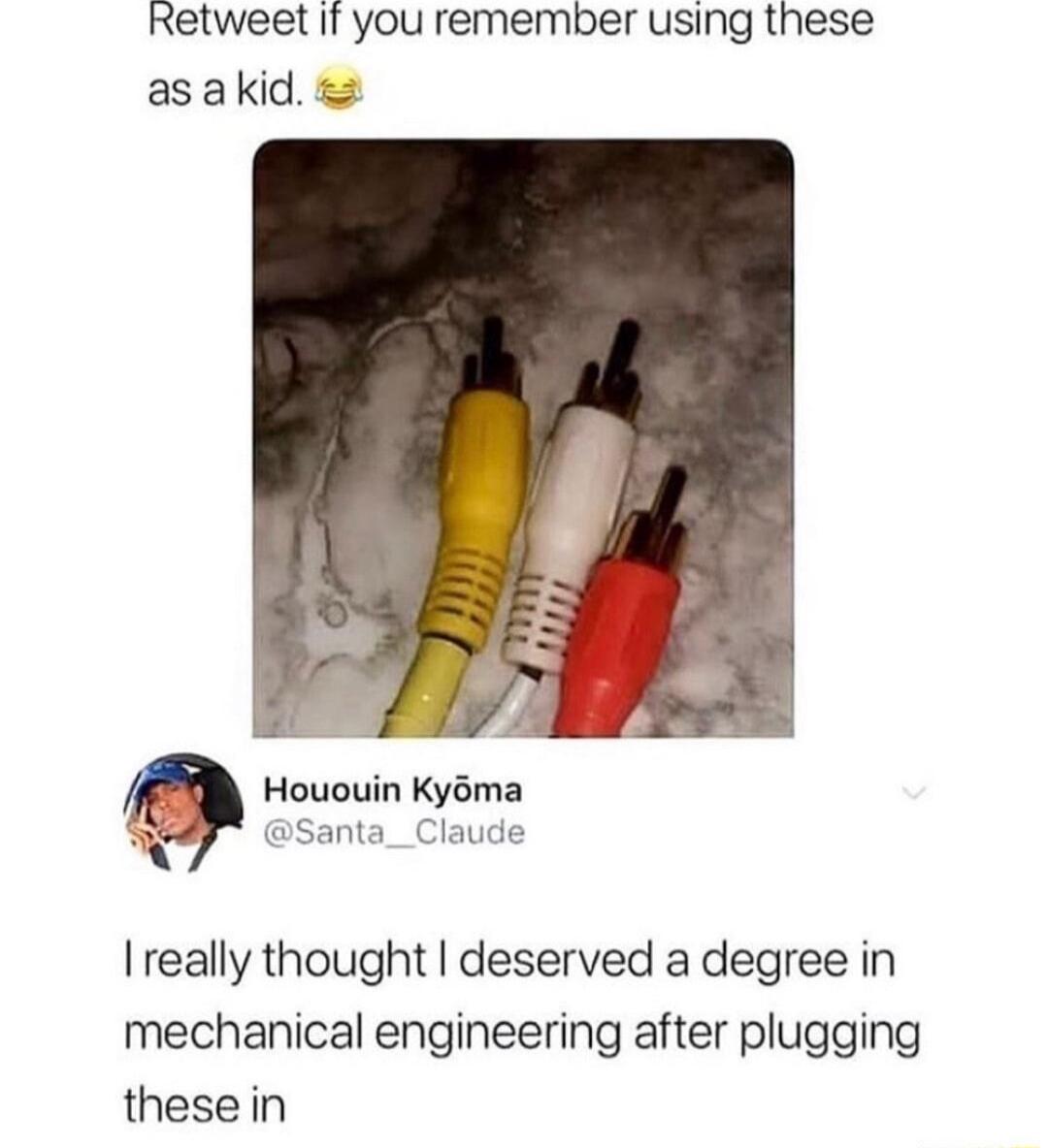 Retweet If you remember using these as akid Hououin Kydma Santa_Claude Ireally thought deserved a degree in mechanical engineering after plugging these in