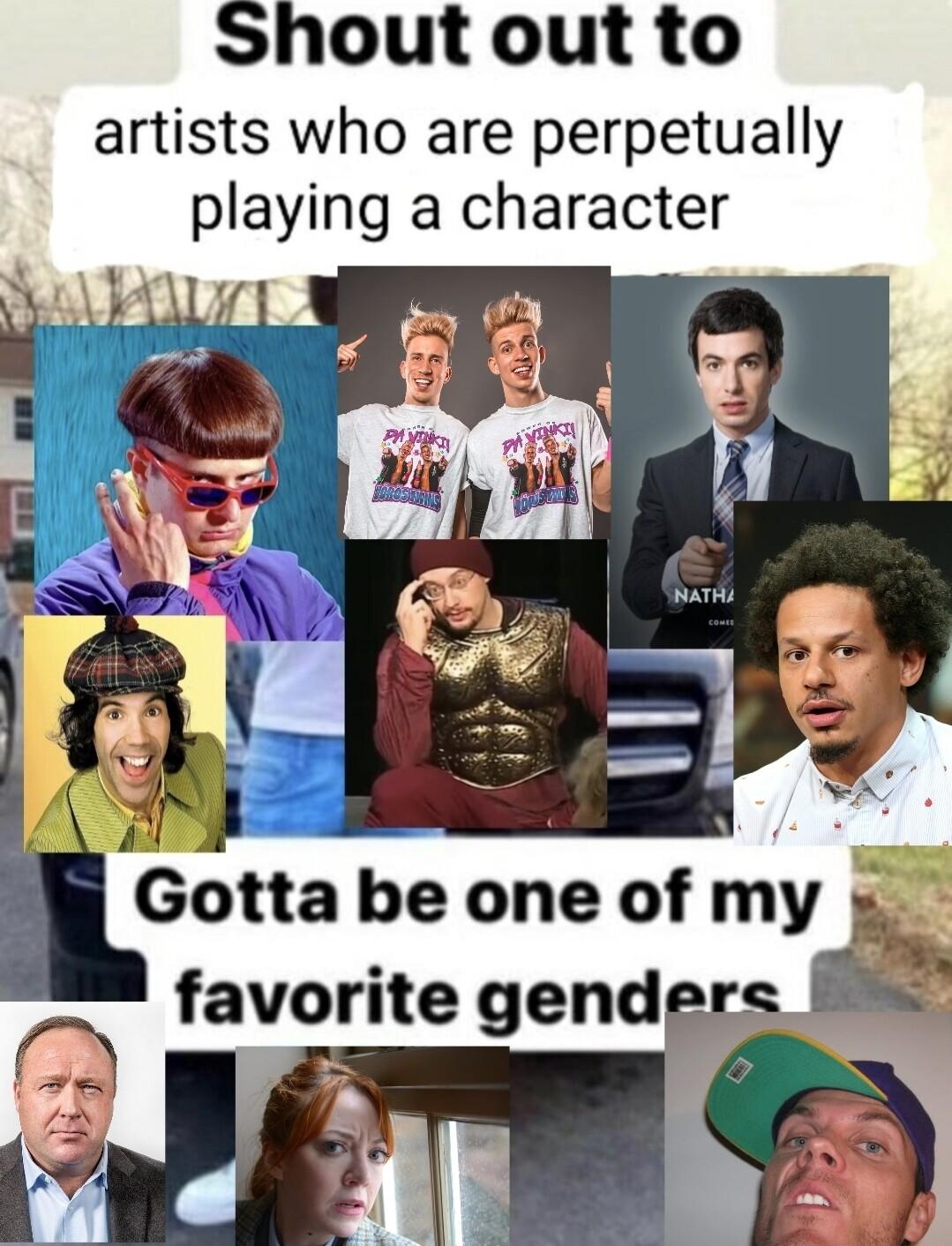 artists who are perpetually playing a character