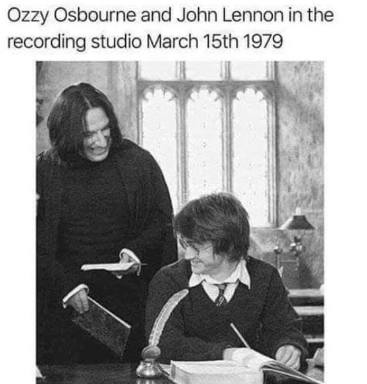 Ozzy Osbourne and John Lennon in the recording studio March 15th 1979 S kW e e e A