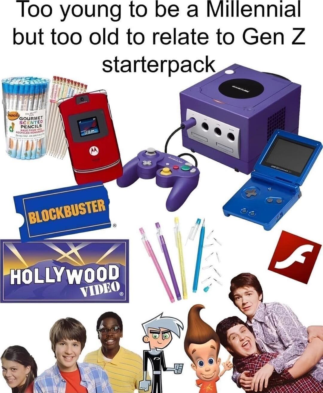 1oo young to be a Millennial but too old to relate to Gen Z starterpack