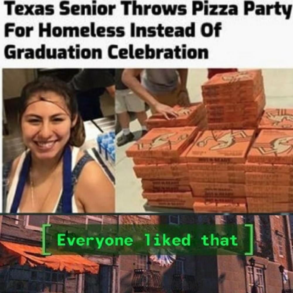 Texas Senior Throws Pizza Party For Homeless Instead Of Graduation Celebration