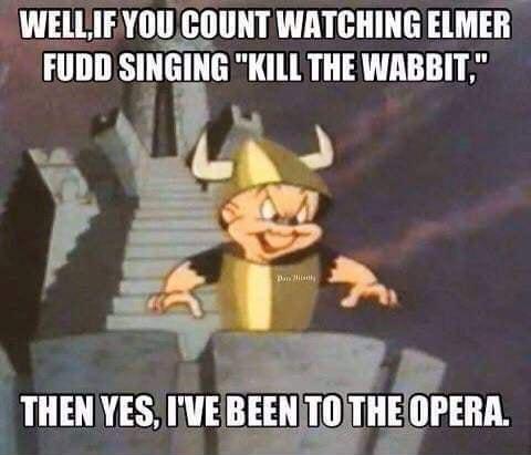 WELLIFYOUCOUNT WATCHING ELMER FUDDSINGING KILL THE WABBIT BUTINTES Illbmn